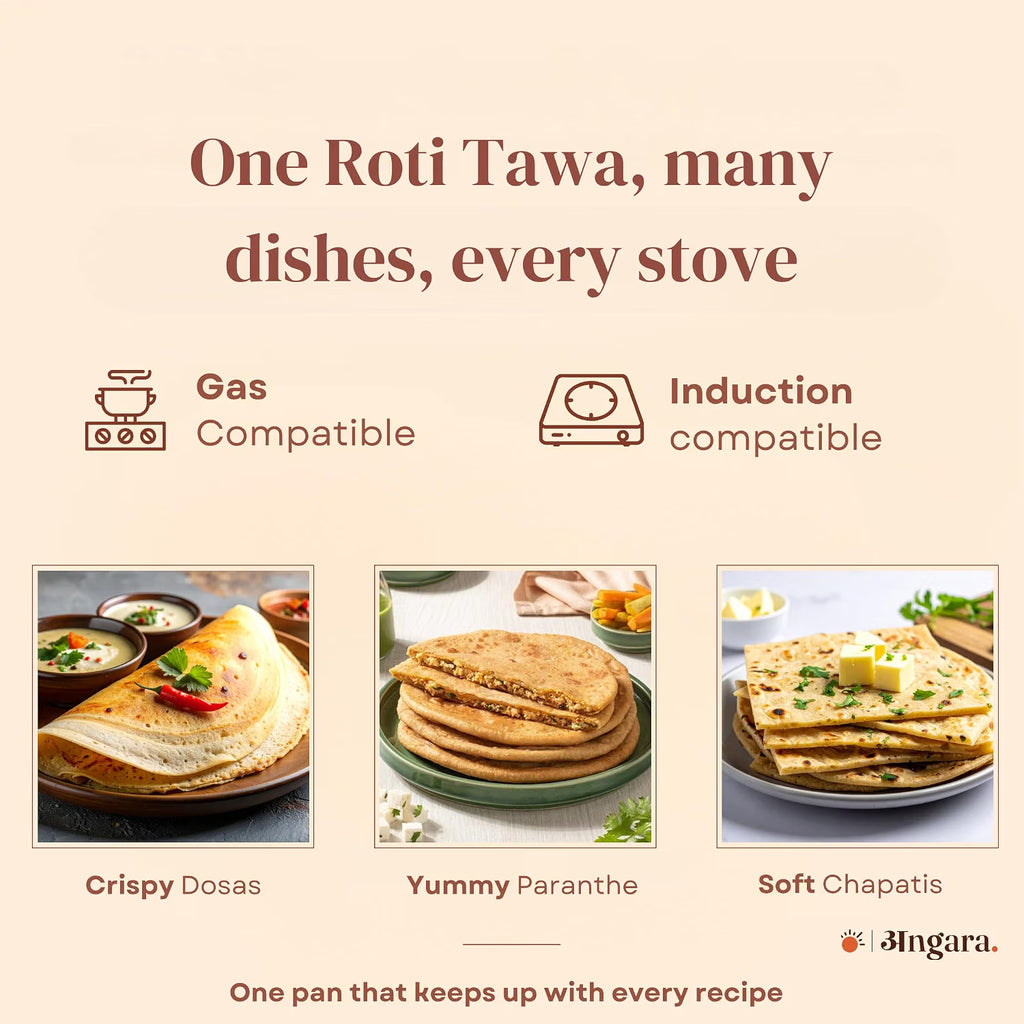 Triply - Honeycomb Dosa Tawa - 28 cm, 2.5mm - Non-Stick Surface
