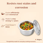 Triply - Tope with Steel Lid - Multi-Purpose Cooking