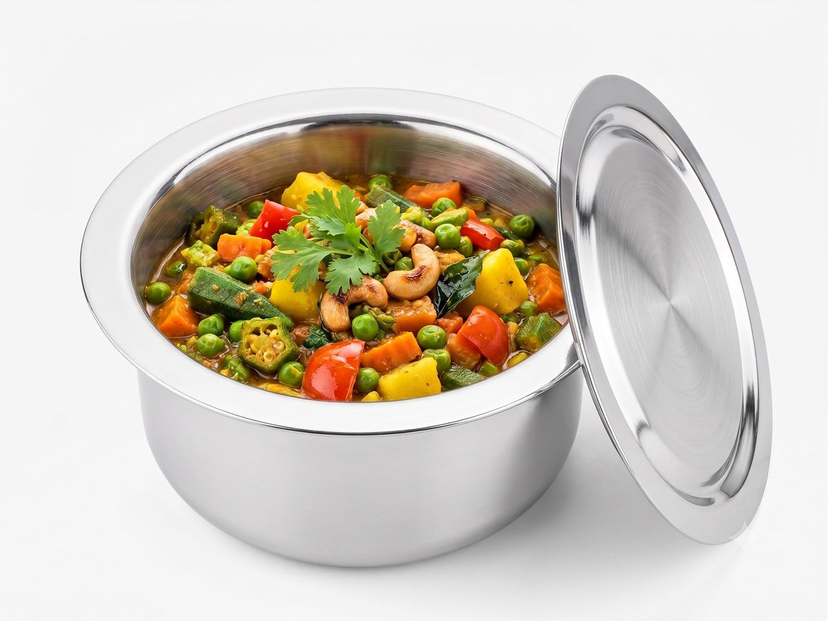 Triply - Tope with Steel Lid - Multi-Purpose Cooking