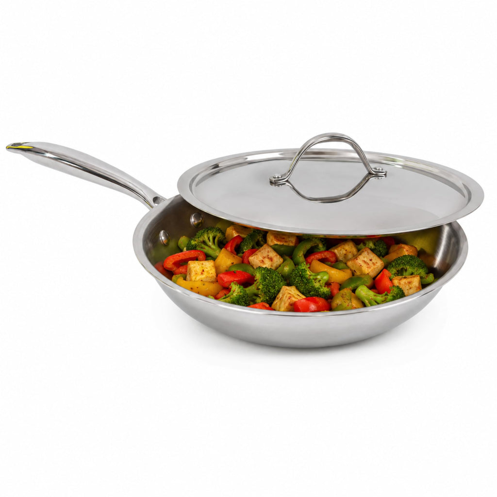 Fry Pan With Steel Lid