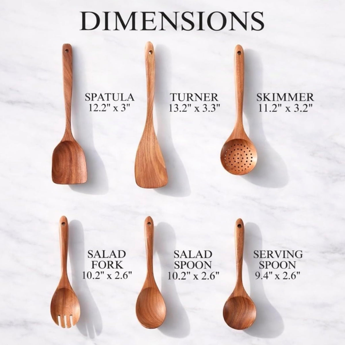 Spatula Wooden Pack of 6