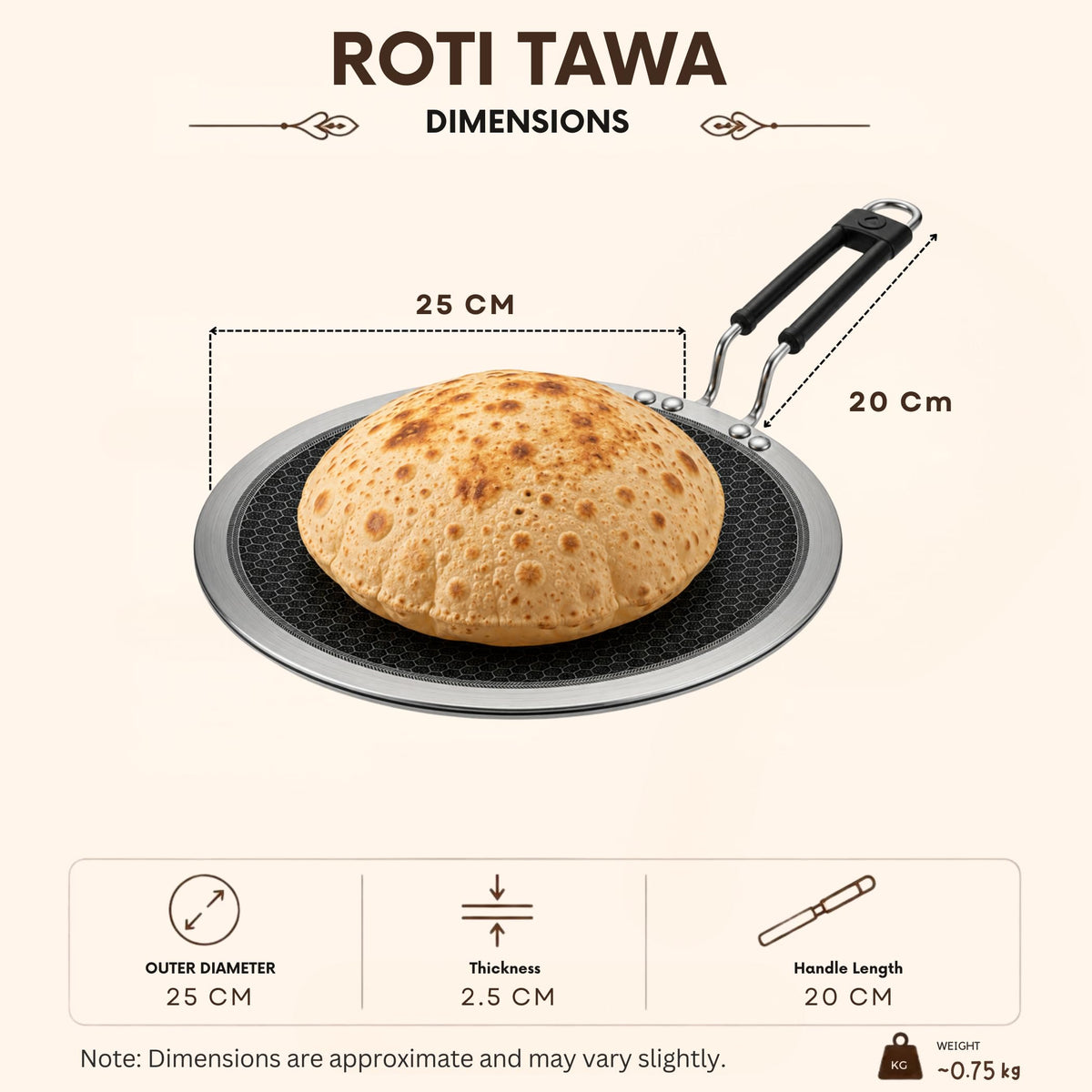 Honey Comb Roti taw 25 Cm.