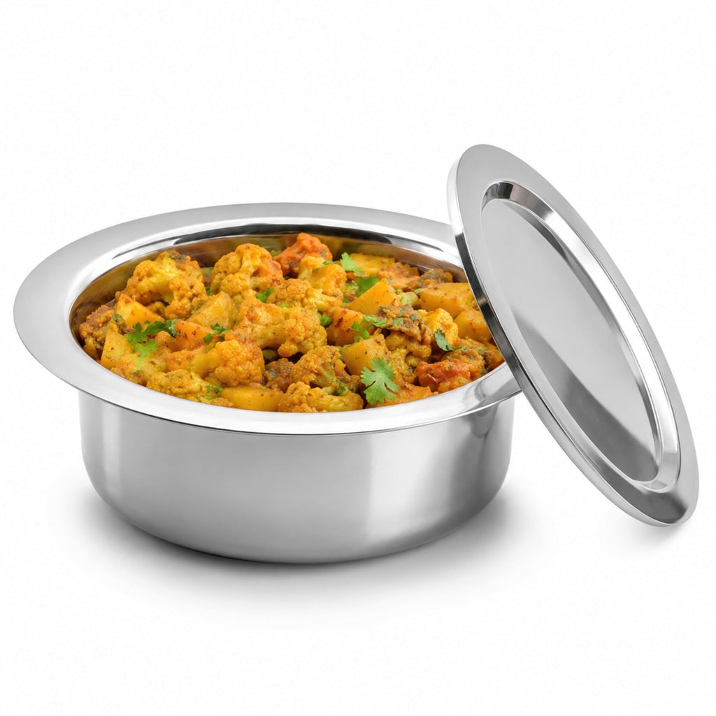 Triply - Tope with Steel Lid - Multi-Purpose Cooking