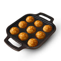 Cast Iron - Square Paniyaram Pan - 18.5 cm, 9 Pit - Pre-Seasoned