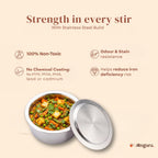 Triply - Tope with Steel Lid - Multi-Purpose Cooking