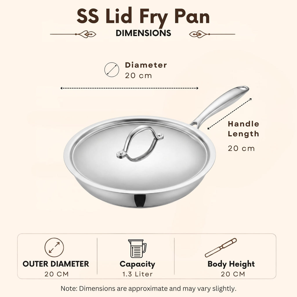 Triply - Frying Pan - Even Heat Distribution