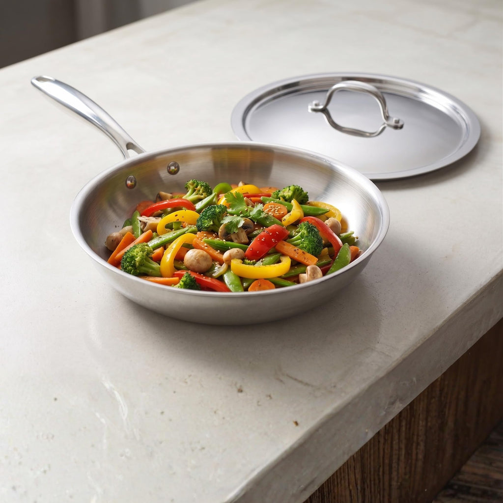 Fry Pan With Steel Lid 24 Cm.