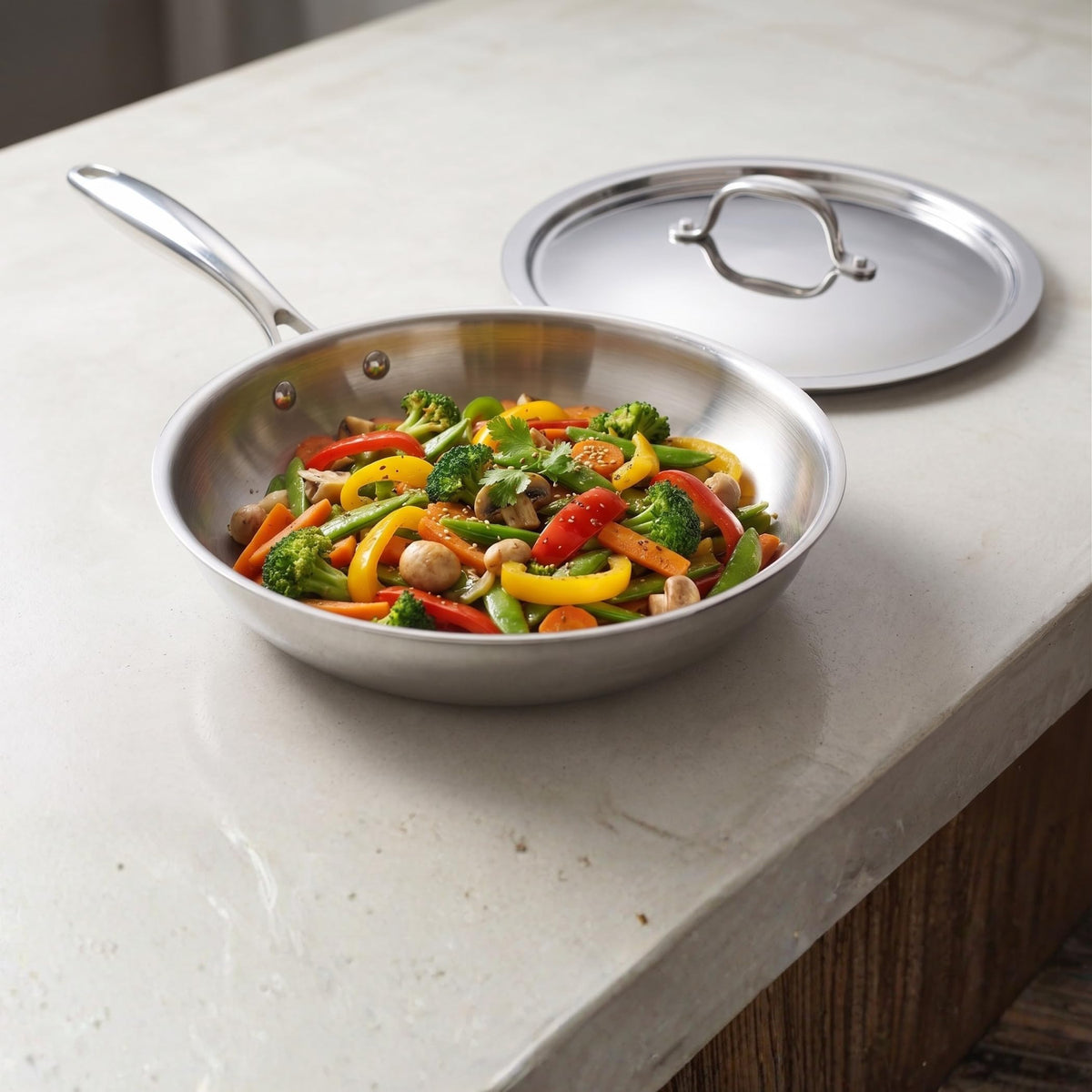 Fry Pan With Steel Lid 24 Cm.