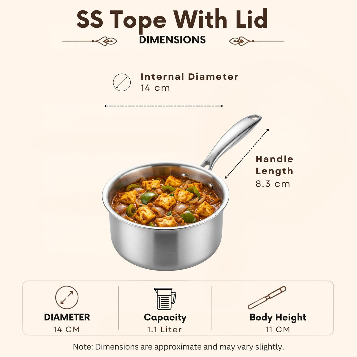 Triply - Sauce Pan Tea Pan - Even Heat Distribution