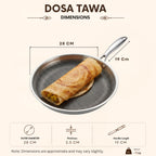 Triply - Honeycomb Dosa Tawa - 28 cm, 2.5mm - Non-Stick Surface