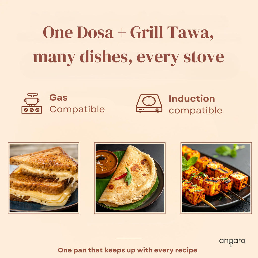 Triply - Dosa & Grill Tawa Set - Non-Stick Surface